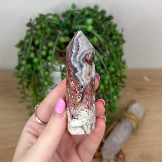 Mexican Crazy Lace Agate Point (X857)