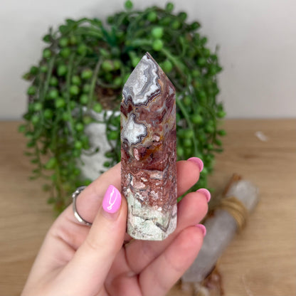 Mexican Crazy Lace Agate Point (X857)