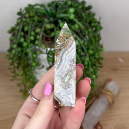 Mexican Crazy Lace Agate Point (X856)