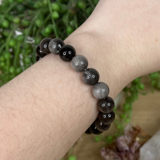 Silver Sheen Obsidian Bracelet (R802) (R803) (R800) (R798) (R799) (R801)