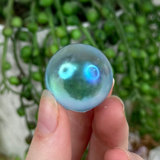 Blue Aura Quartz Small Sphere (N745) (N743)