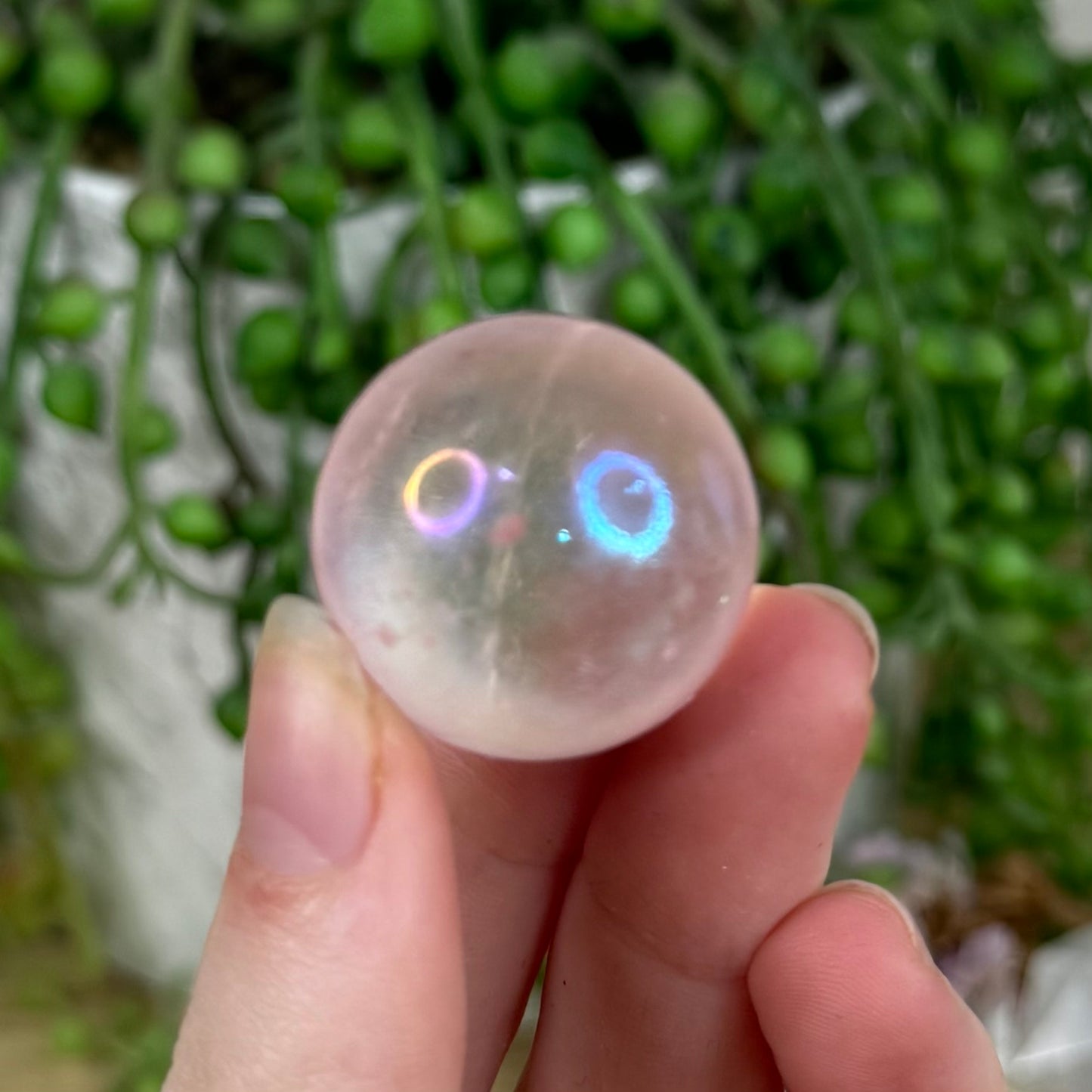 Pink Aura Quartz Small Sphere (N757) (N754)