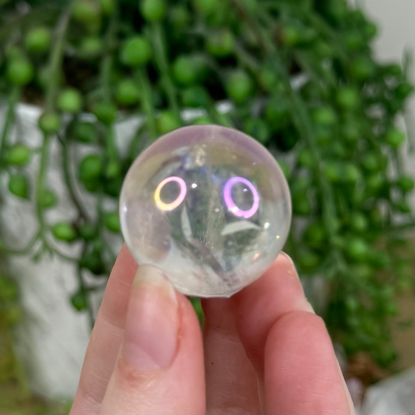 Aura Clear Quartz Small Sphere (N752)