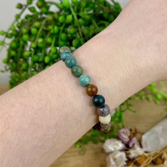 Blue Ocean Jasper Bracelet (N533) (N534)