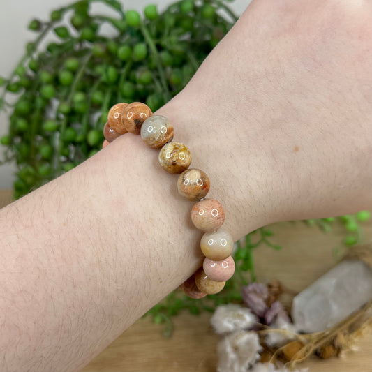 Coral Jade Bracelet (K799)