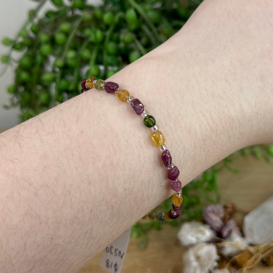 Watermelon Tourmaline Bracelet (N539)