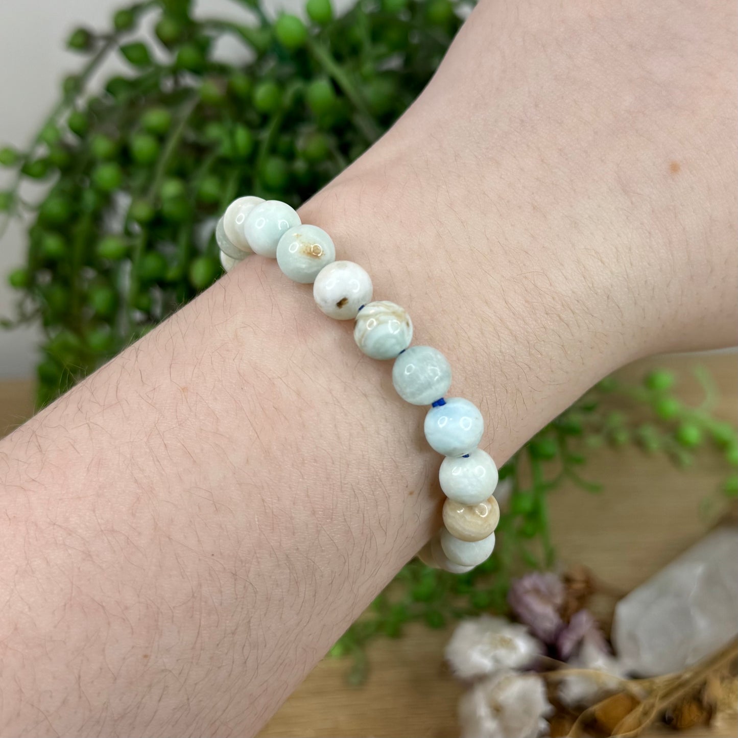 Blue Aragonite Bracelet (K400)