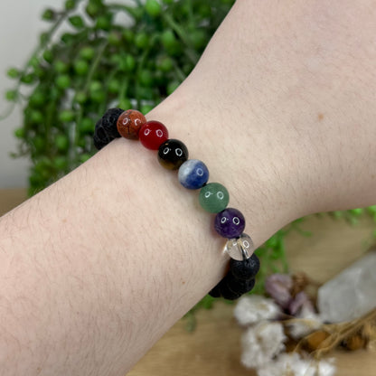 Chakra / Lava Stone Bracelet (F660) (F657) (F658) (F662) (F659) (F661) (F663) (F664)