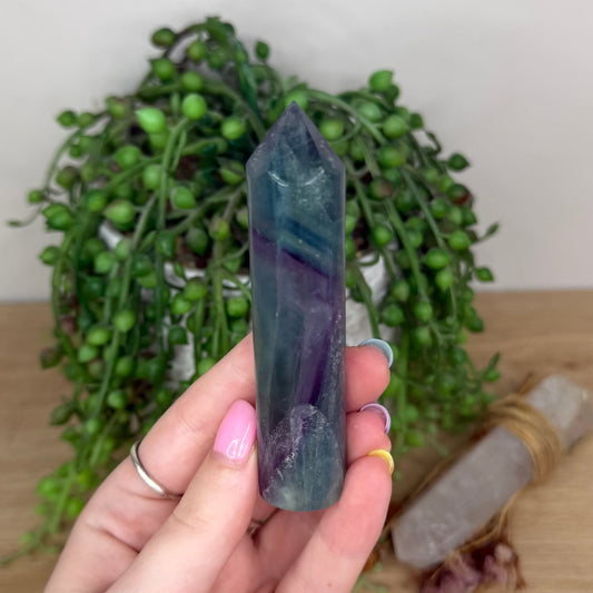 Rainbow Fluorite Cylinder Point (Y32)