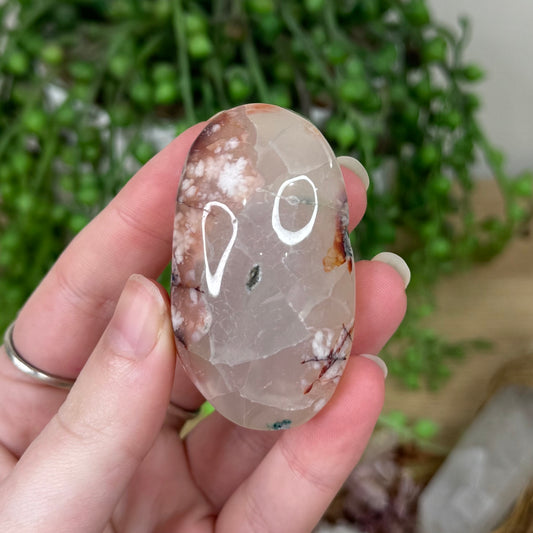 Flower Agate Palm Stone (S83)