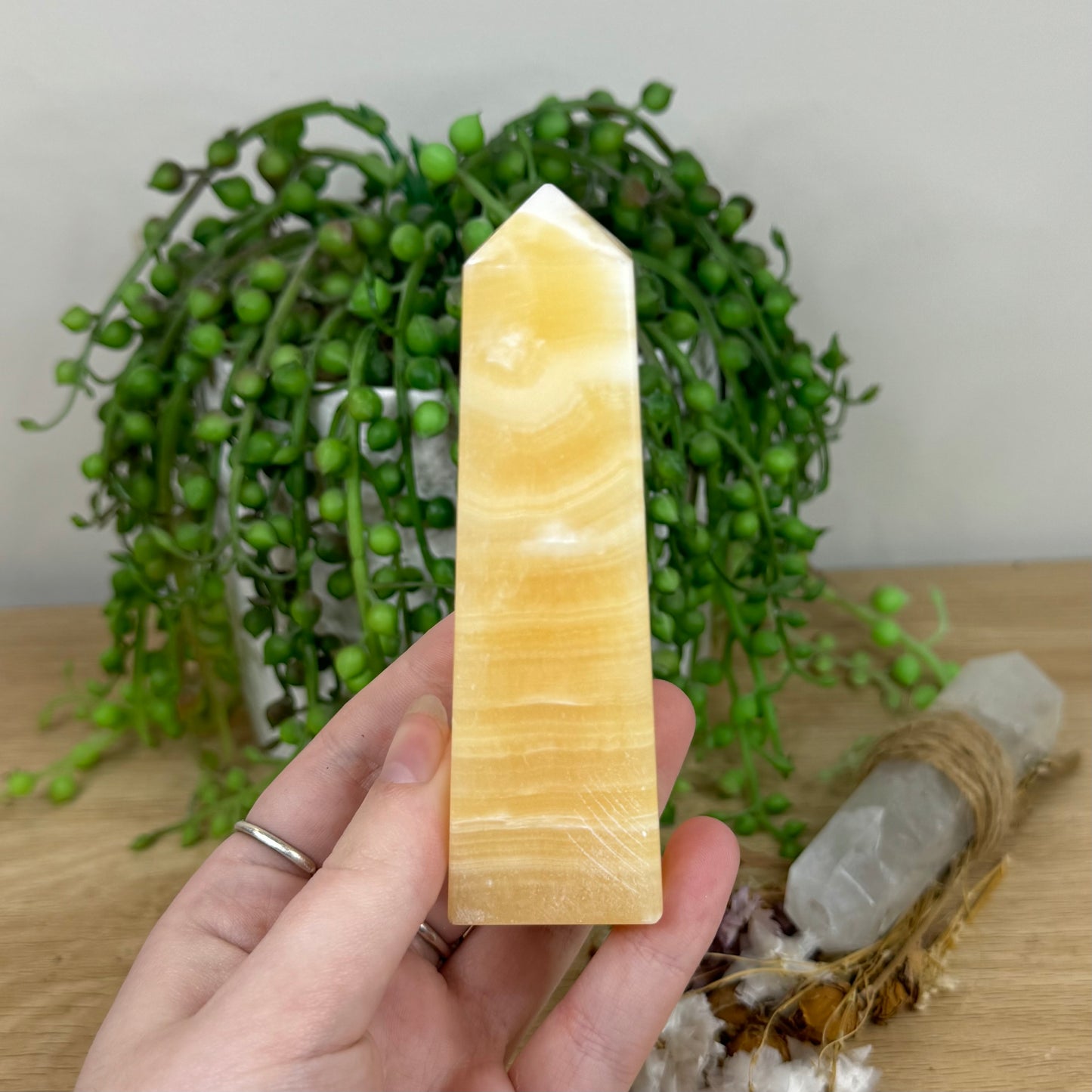 Yellow Calcite Point (N854)