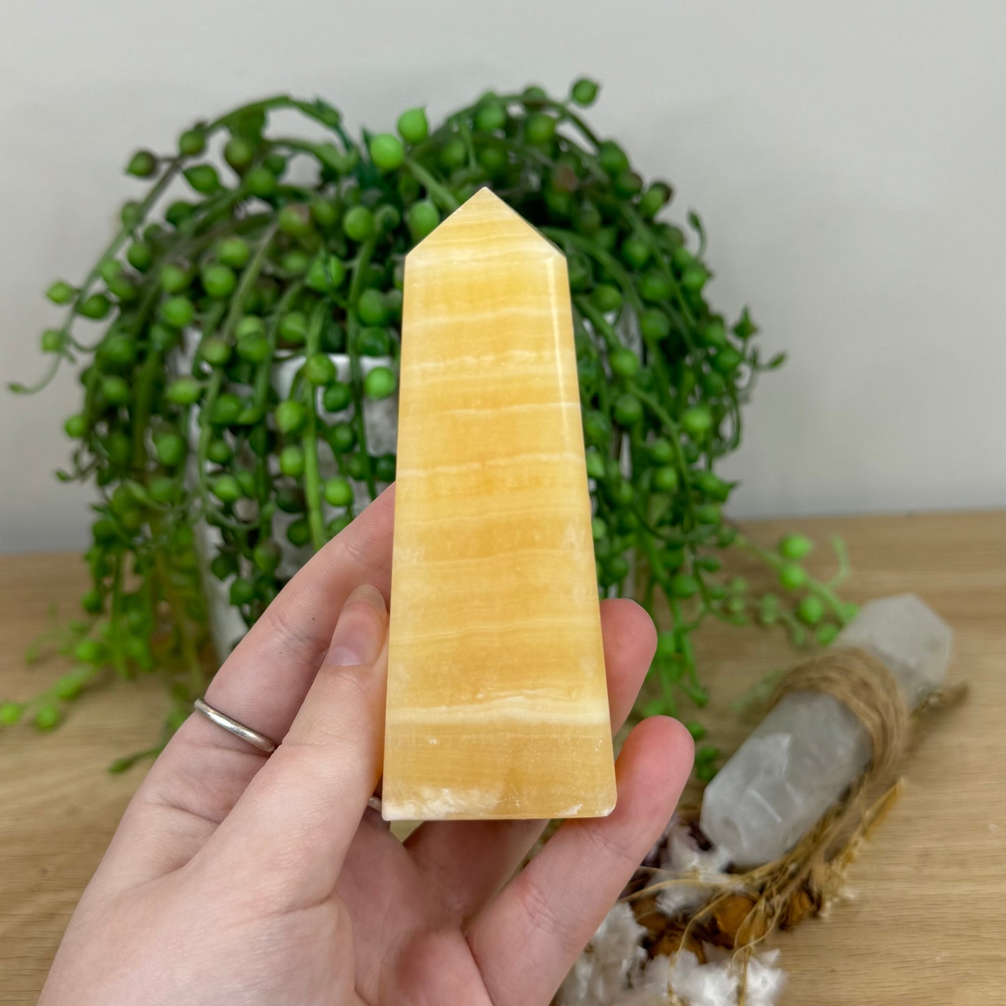 Yellow Calcite Point (N853)