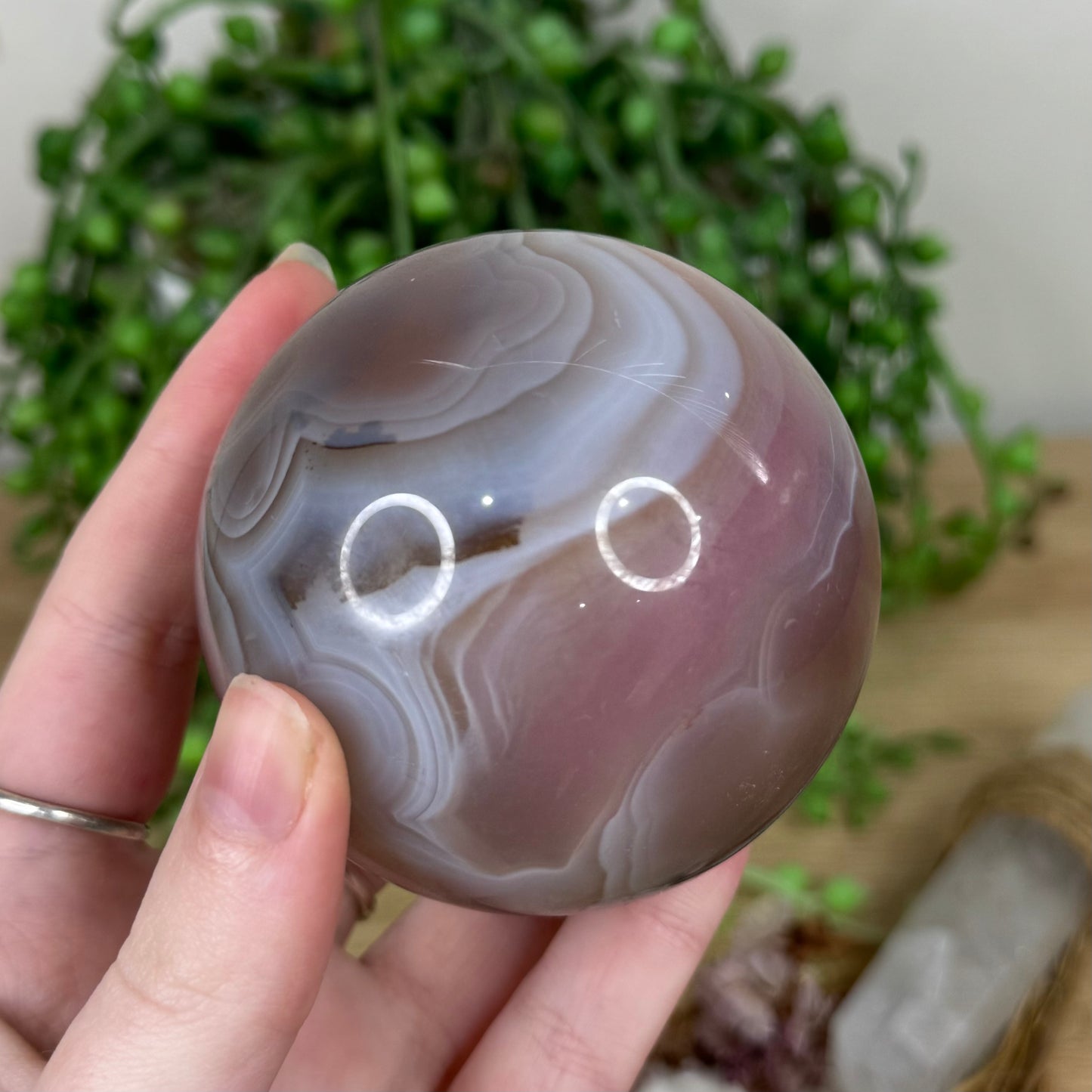 Pink Agate Sphere (S98)