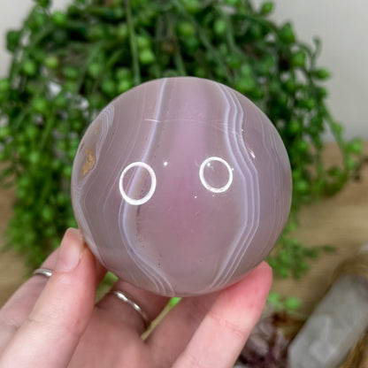 Pink Agate Sphere (S97)