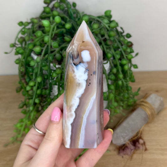 Pink Jelly Agate Point (Y26)