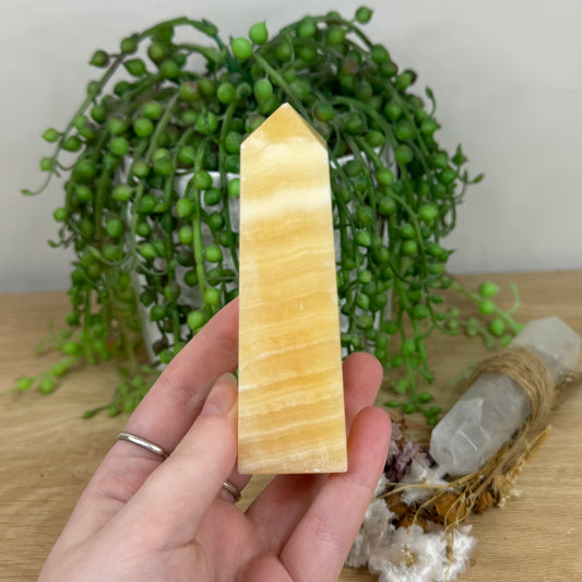 Yellow Calcite Point (N851)