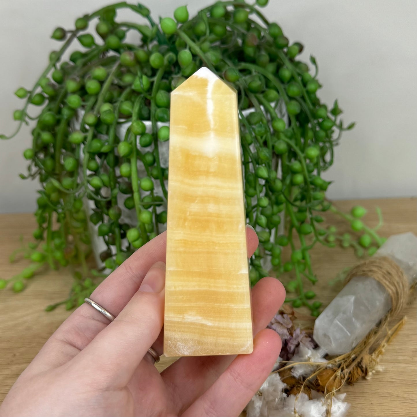 Yellow Calcite Point (N852)