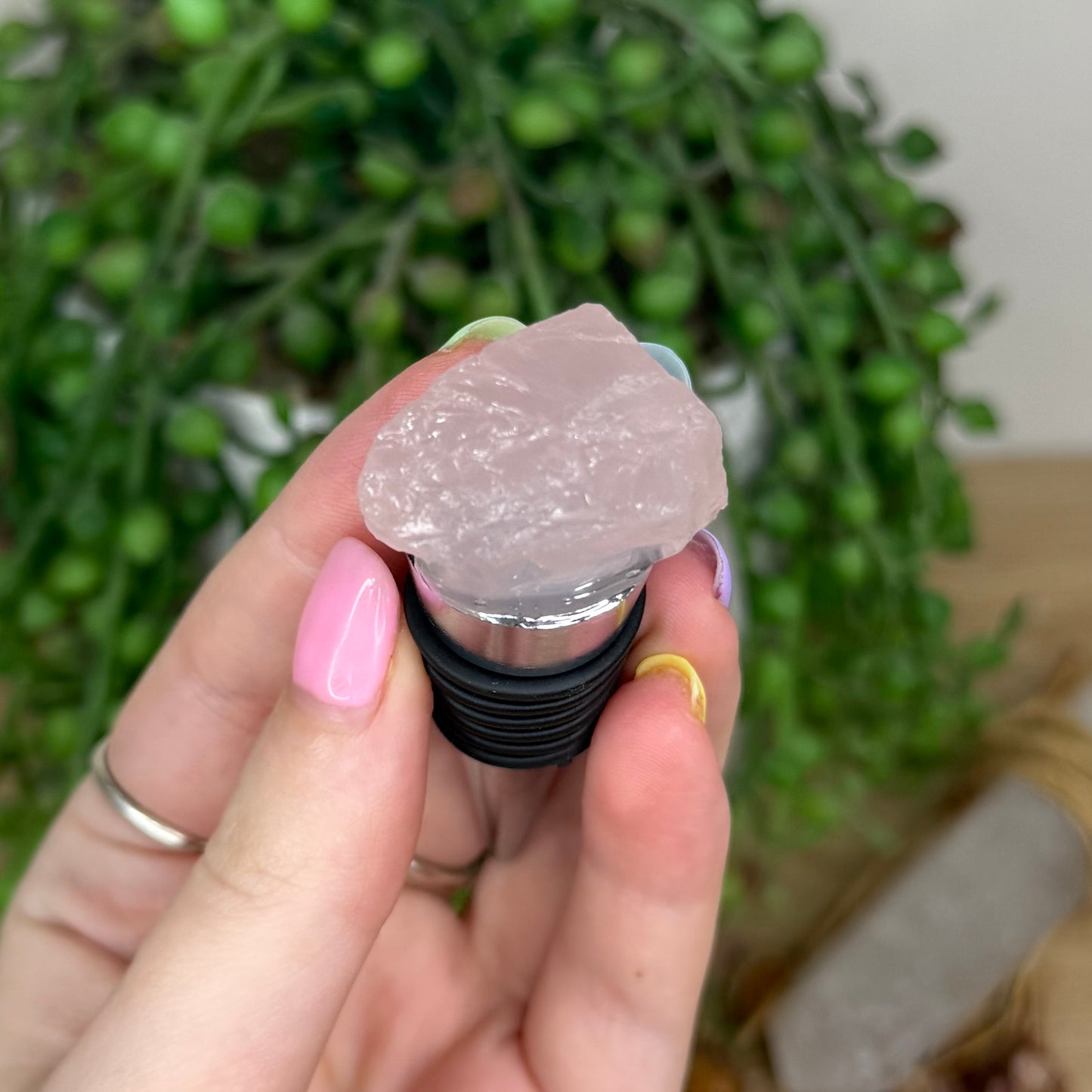 Rose Quartz Bottle Stopper