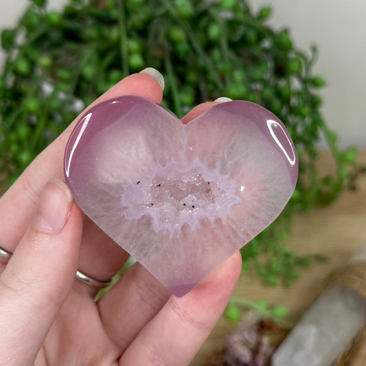 Pink Agate Heart (R991)