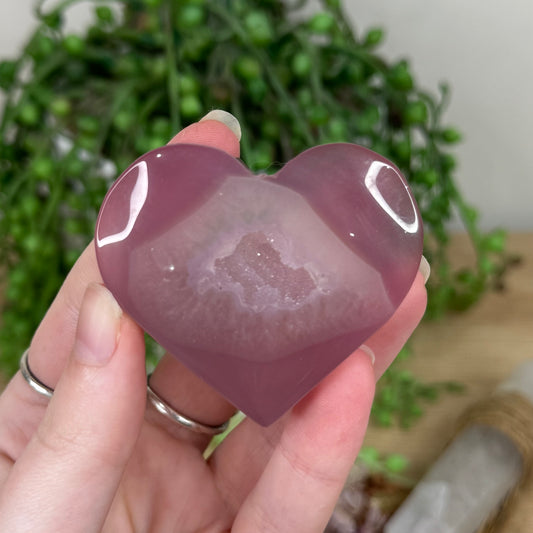 Pink Agate Heart (R981)