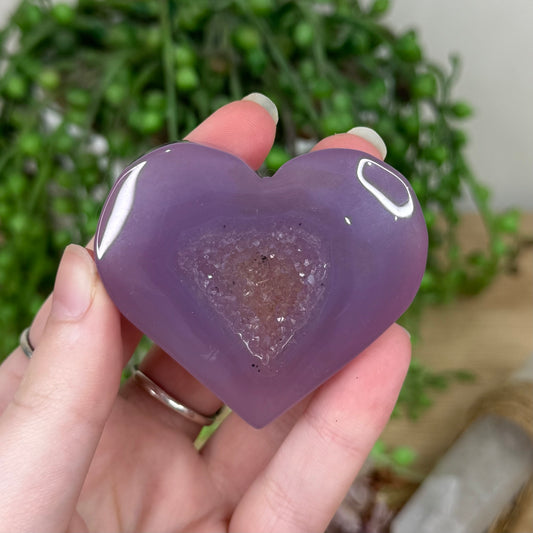Pink Agate Heart (R989)