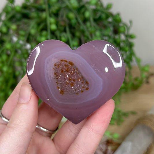 Pink Agate Heart (R997)