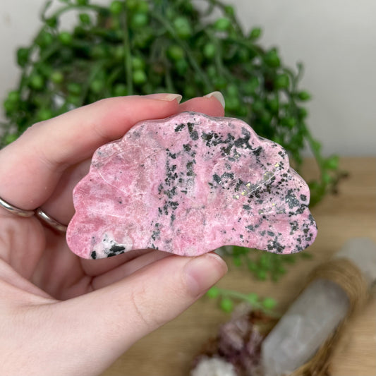 Peruvian Rhodonite Shell Bowl (S63)