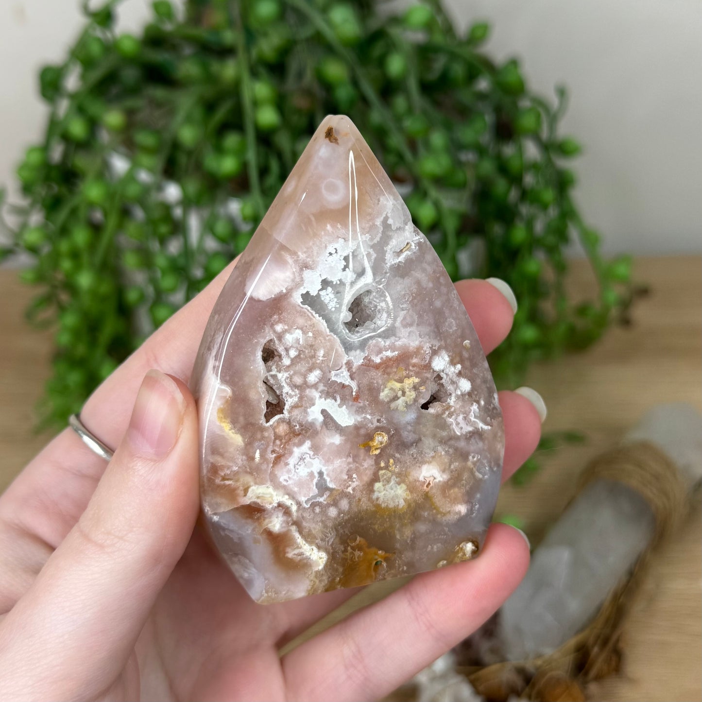 Pink Amethyst / Flower Agate Arch Free Form (S55)