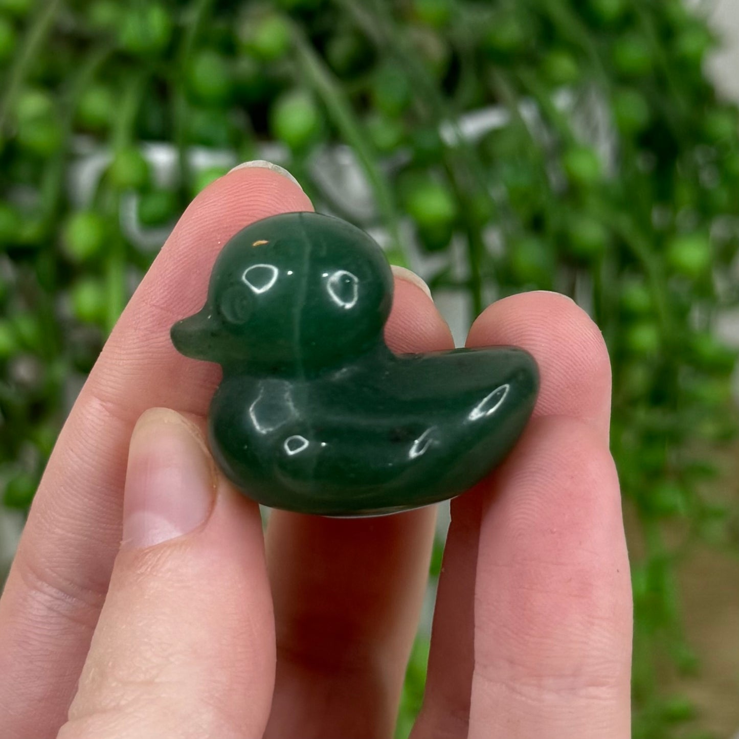 Green Aventurine Duck (L131) (L156)