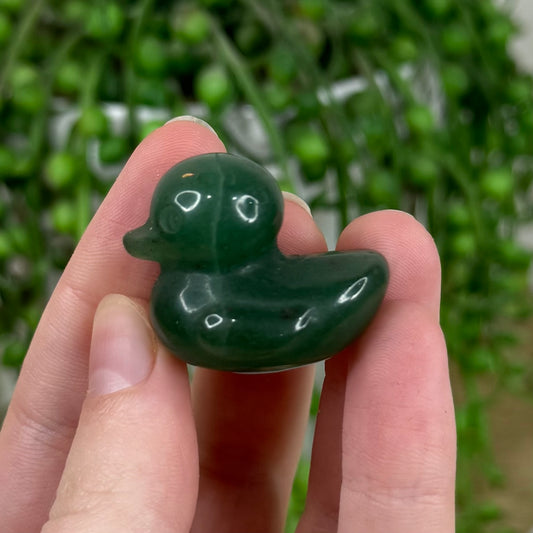 Green Aventurine Duck (L131) (L156)