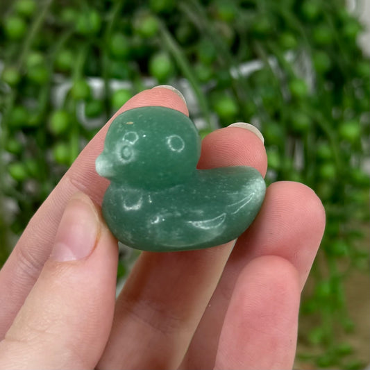Green Aventurine Duck (L129)