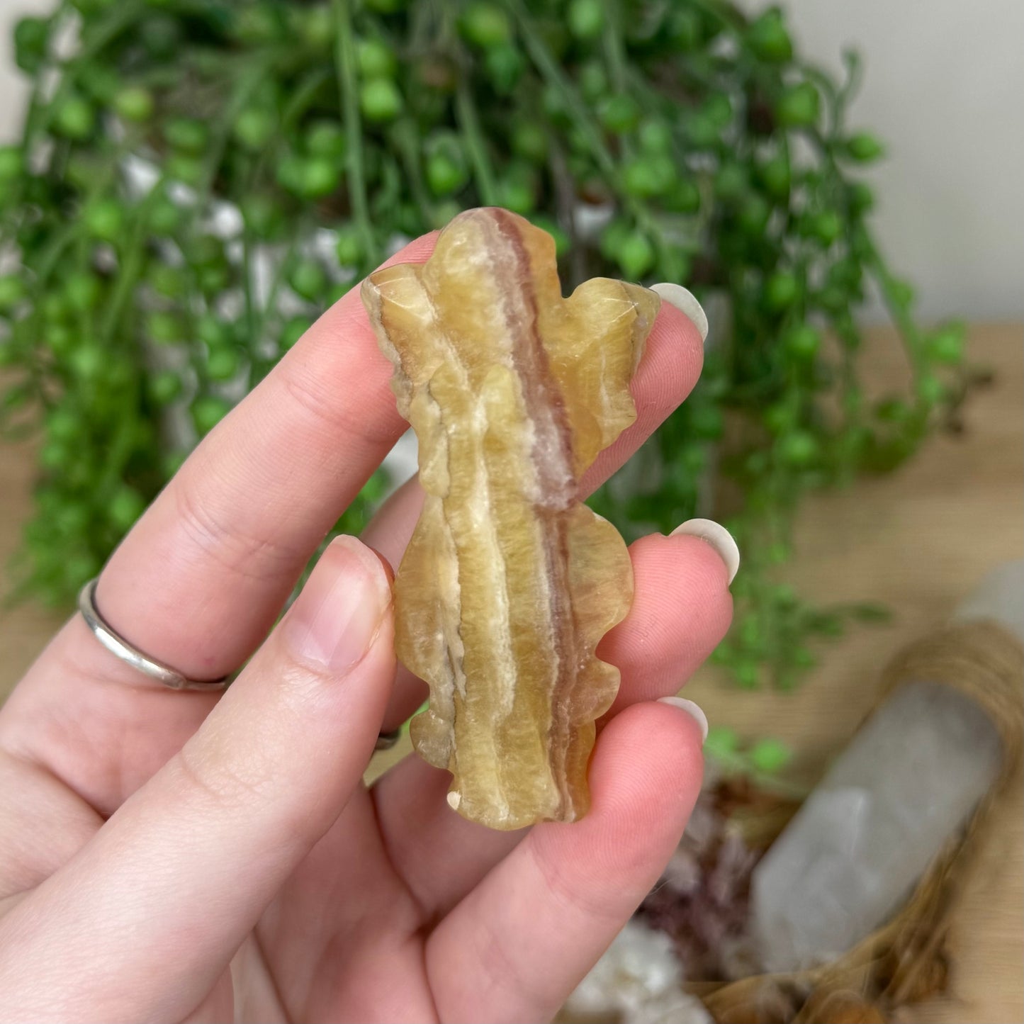 Yellow Fluorite Angel (S60)