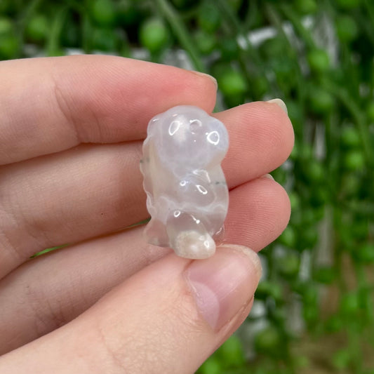 Flower Agate Small Chubby Dino 1