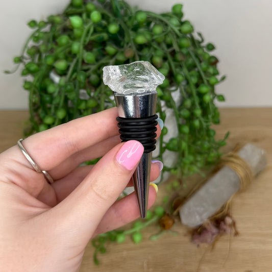 Clear Quartz Bottle Stopper