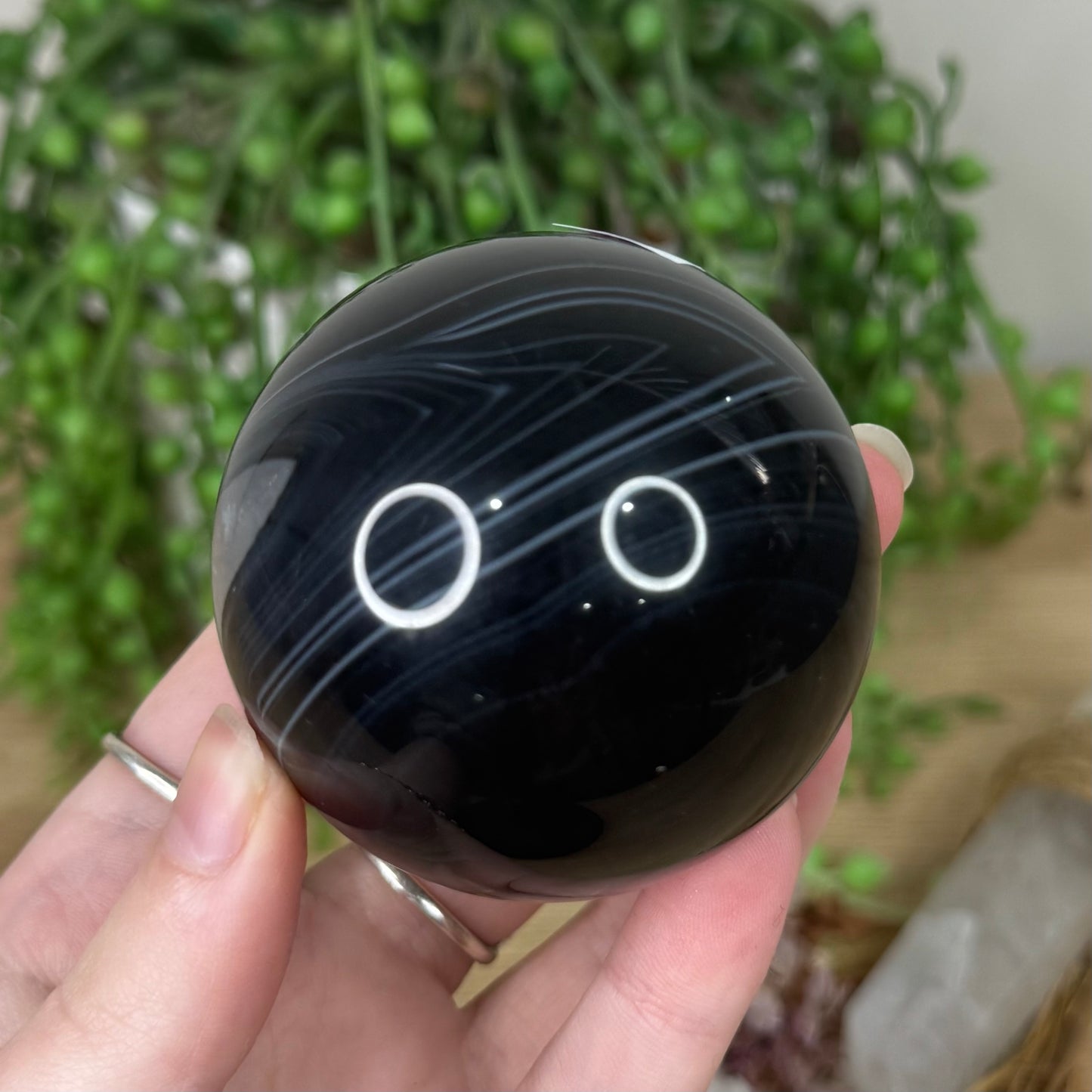 Black Agate Sphere (S6)