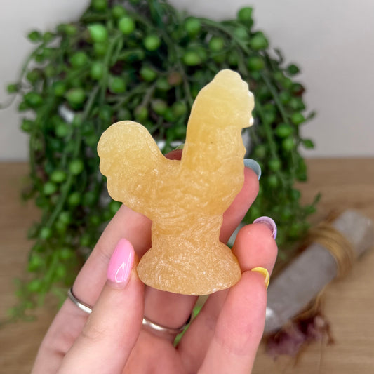 Yellow Calcite Rooster (X909)
