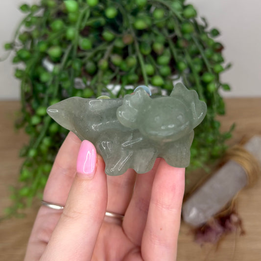 Green Aventurine Axolotl (X916)
