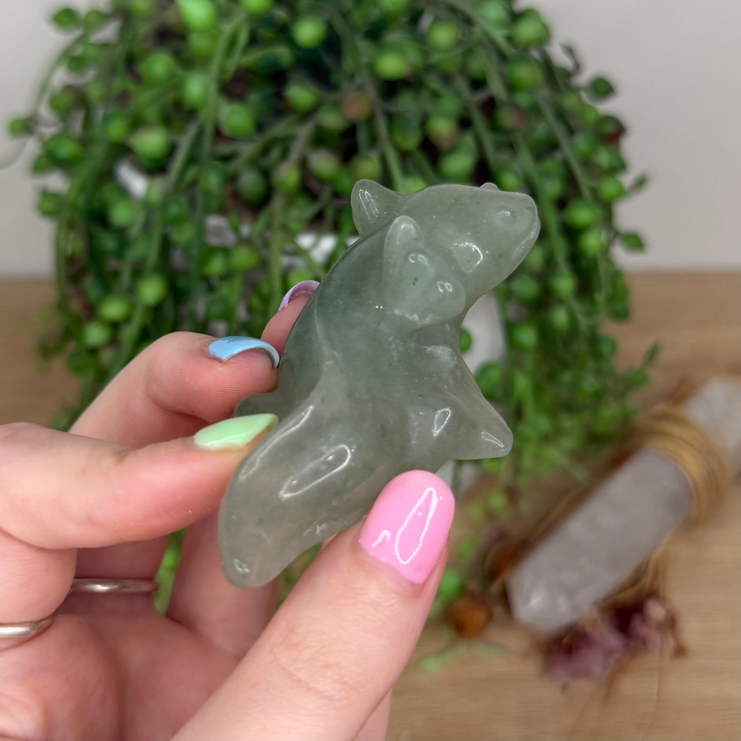 Green Aventurine Axolotl (X916)