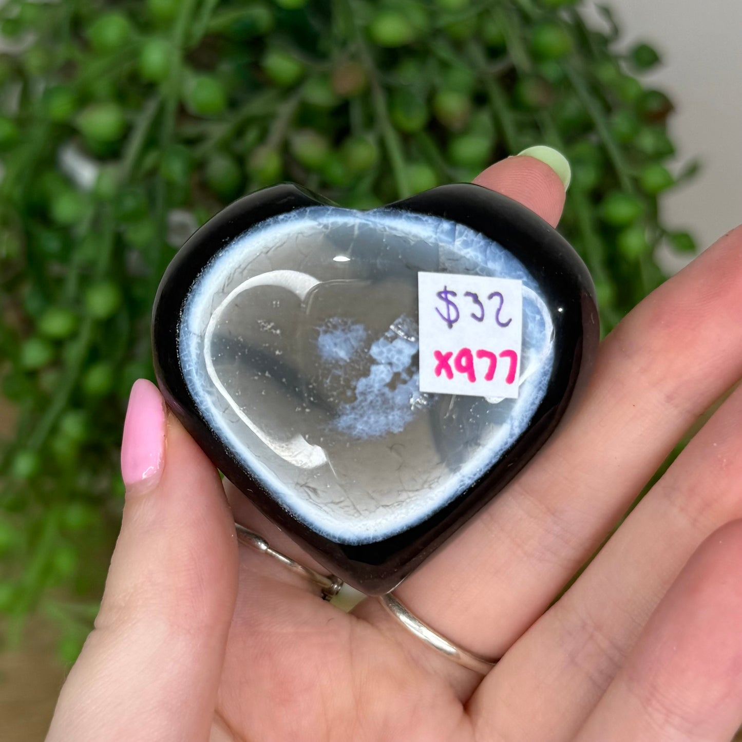 Owyhee Blue Opal Heart (X977)