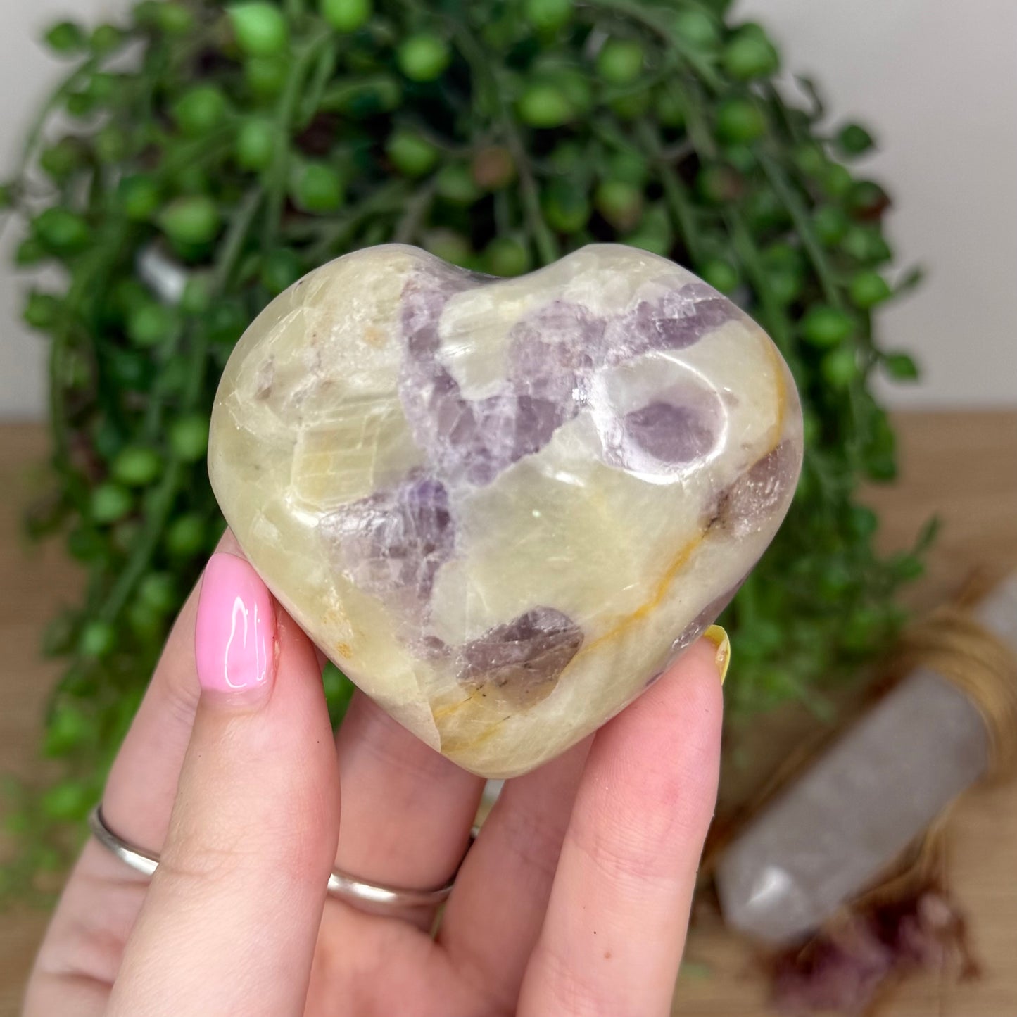 Blueberry Fluorite Heart (X987)