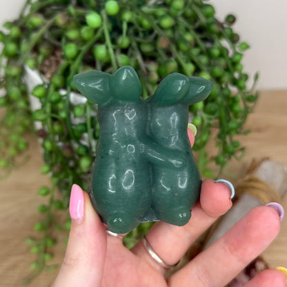 Green Aventurine Bunny Family (Y162)