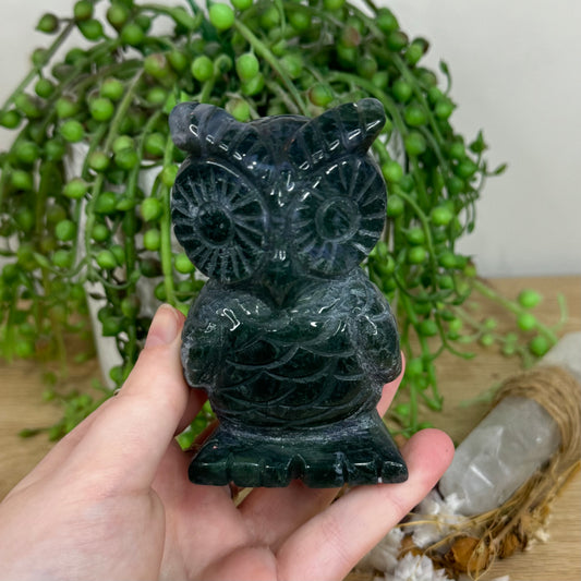 Moss Agate Owl (N881)