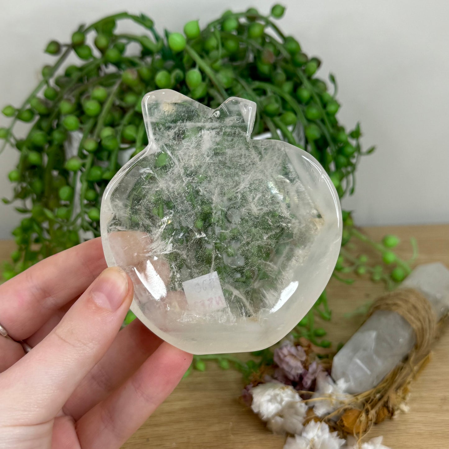 Clear Quartz Apple Bowl (N887)