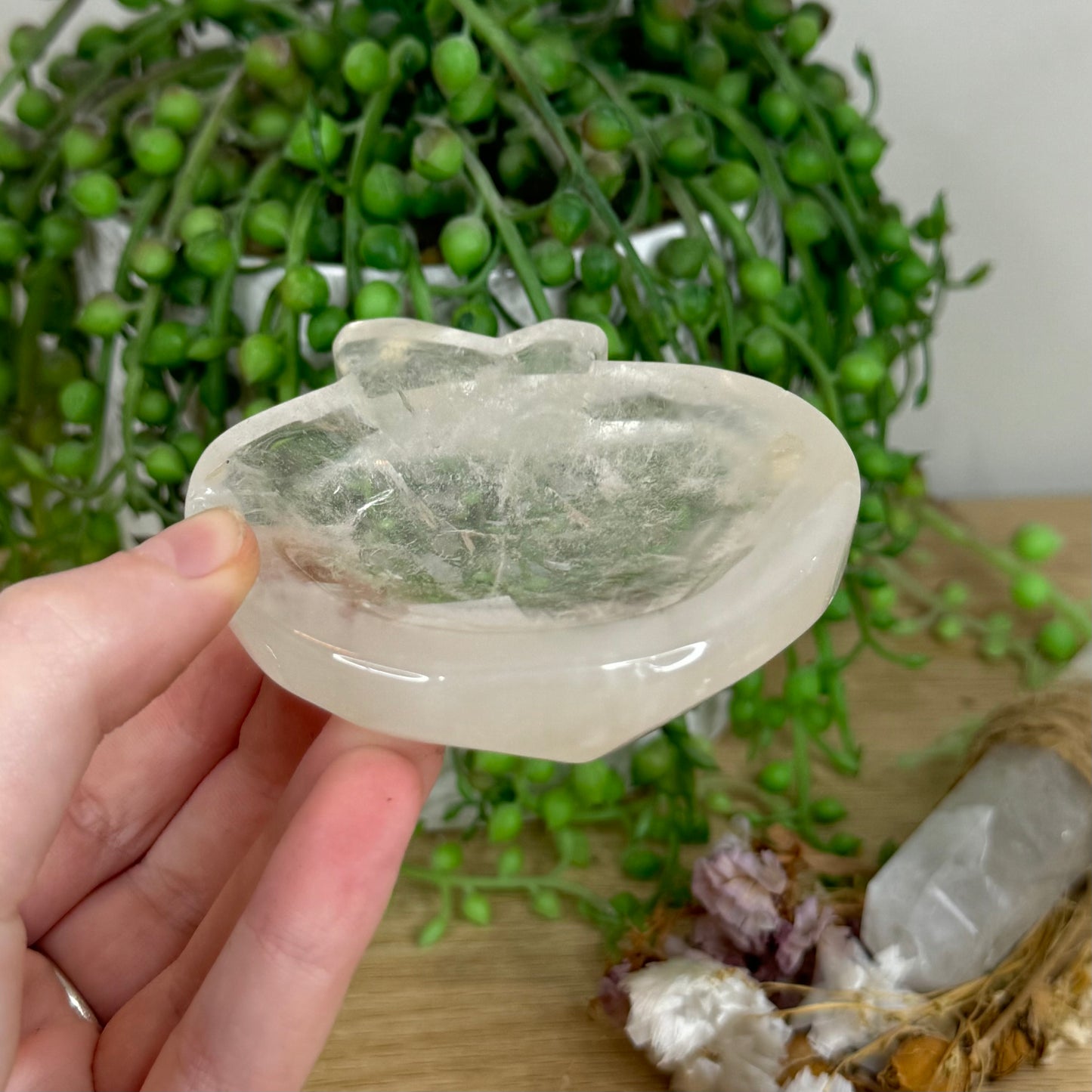 Clear Quartz Apple Bowl (N887)