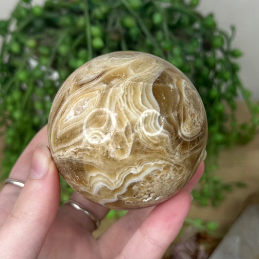 Amber Calcite Sphere (R943)