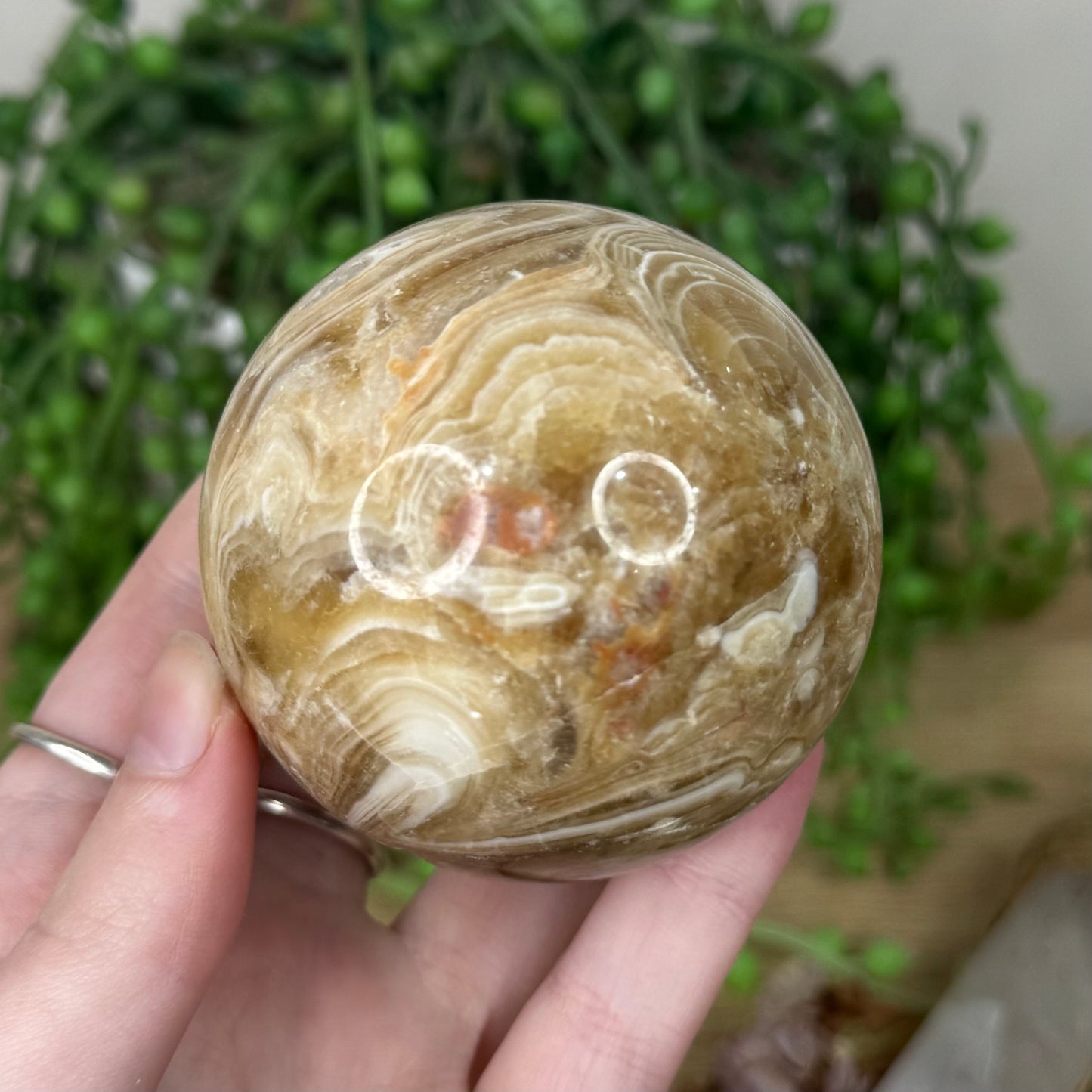 Amber Calcite Sphere (R943)