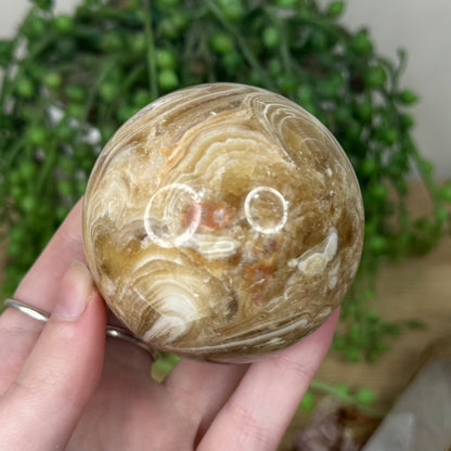 Amber Calcite Sphere (R943)