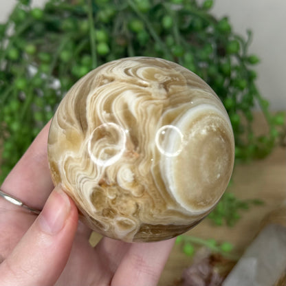 Amber Calcite Sphere (R944)