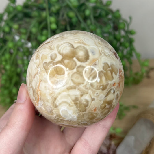 Amber Calcite Sphere (R942)