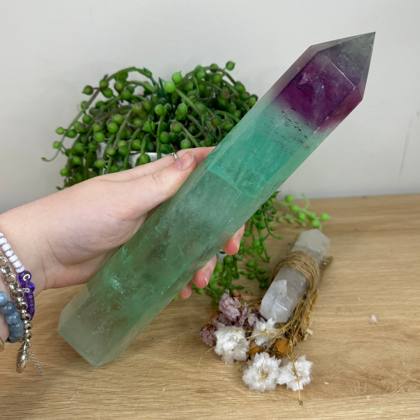 Rainbow Fluorite Tower (O9)